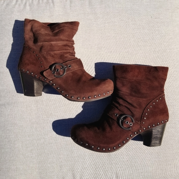 Dansko Nikita Brown Leather upper Slouch Ankle Boots EU size 39 - Picture 3 of 16
